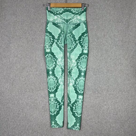 Niyama Sol Womens S Python Barefoot Leggings in Mint - Picture 2 of 8